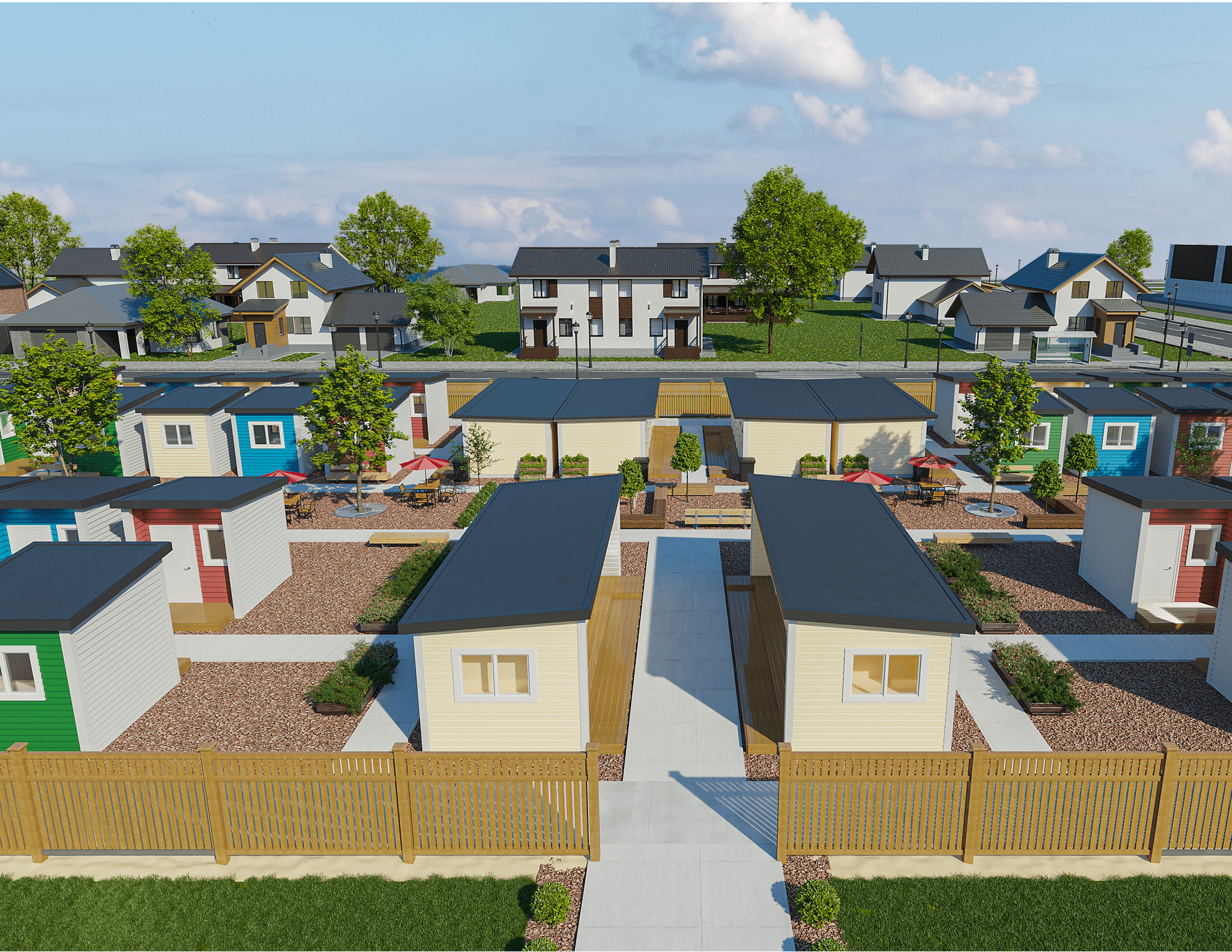 digital pic in 3D of emergency housing BC